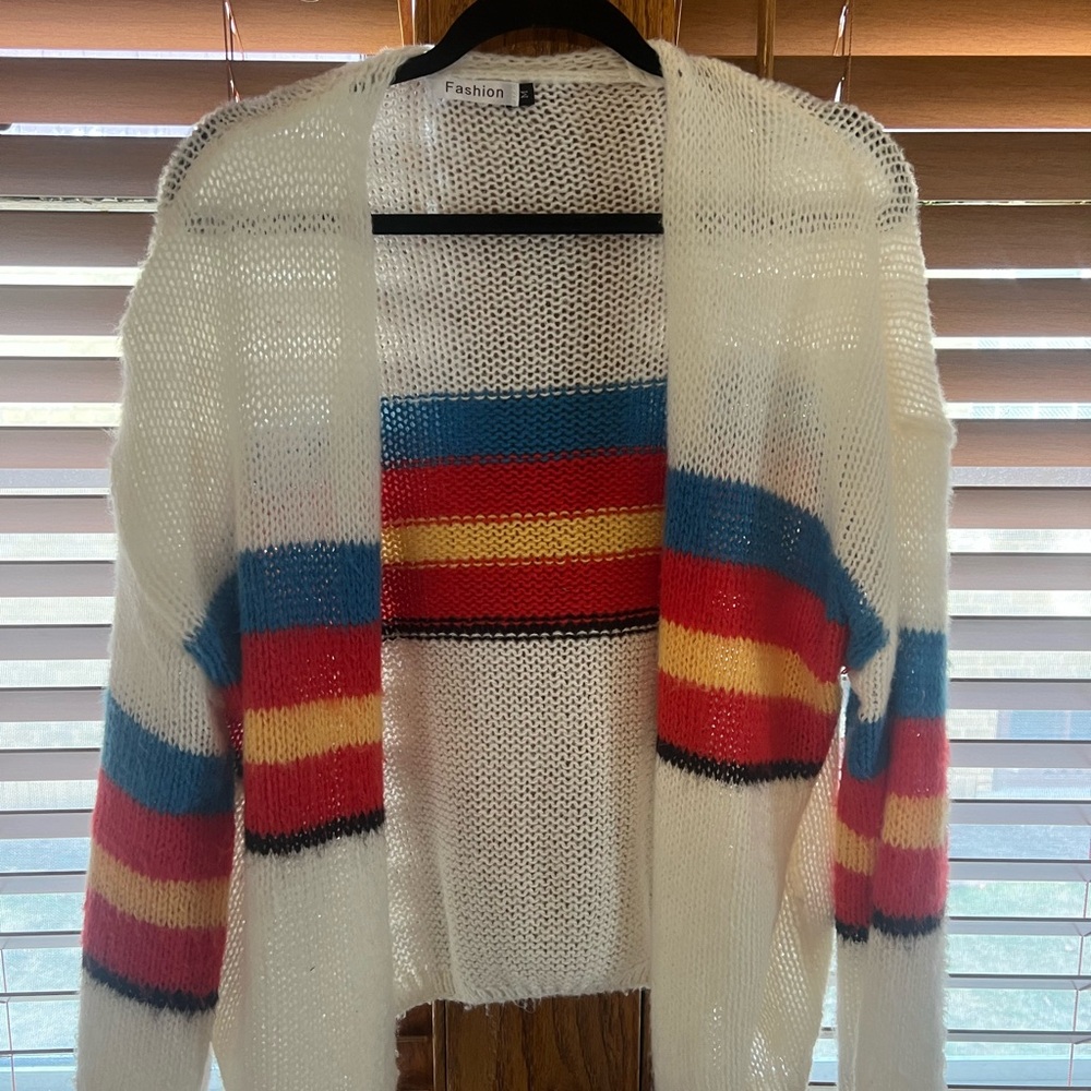 Women's Colorful Striped Cardigan
